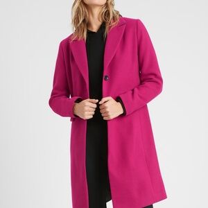 Banana Republic Magenta Pink Coat NWT 💕